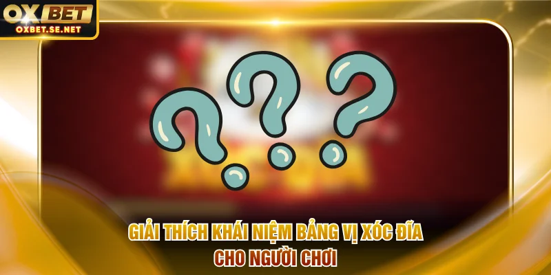 Giải thích khái niệm bảng vị xóc đĩa cho người chơi